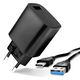 USB-latausadapteri + USB-kaapeli
