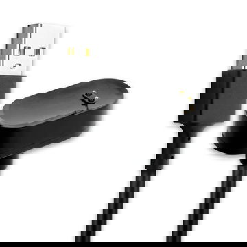 USB-kaapeli älykelloon FitBit Ace 2 / Inspire / Inspire HR - 1A, latausjohto. Musta PVC kaapeli