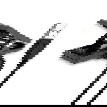 USB-kaapeli älykelloon Garmin Approach G10, S20 / Forerunner 30, 230, 235, 645, 645 Music - 1A, latausjohto. Musta PVC kaapeli