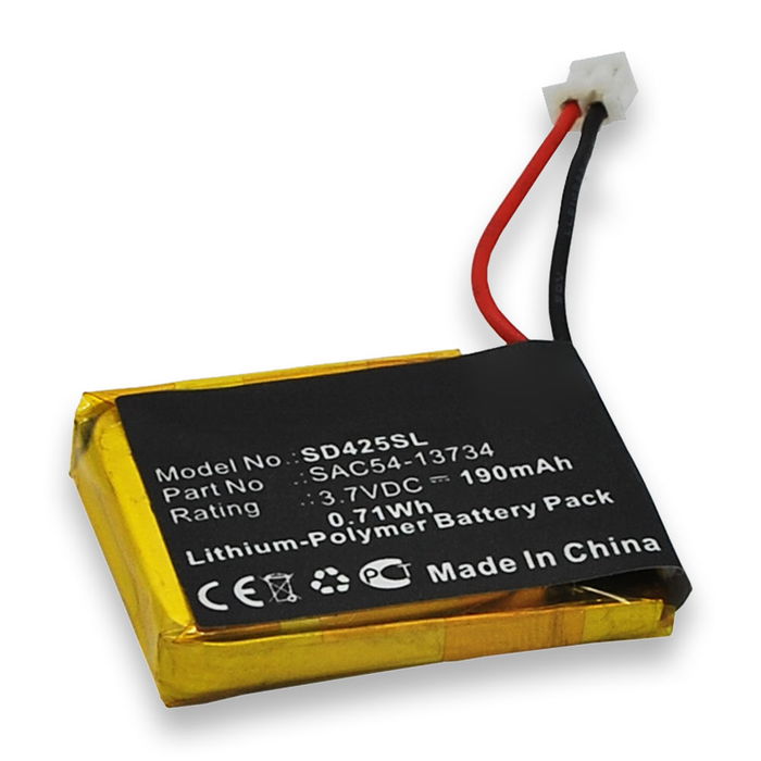 Akku - SportDOG Transmitter 425, 425S, SD-425, SD-425 Camo, SD-425S, FT-125 - SAC54-13734 (190mAh) Vaihtoakku