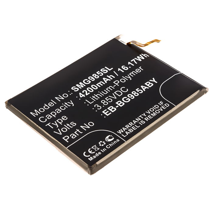 EB-BG985ABY Battery for Samsung Galaxy S20 Plus (SM-G986) Smartphone / Phone Battery Replacement - 4200mAh
