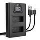 Kaksoislaturi + USB-kaapeli