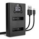 Kaksoislaturi + USB-kaapeli