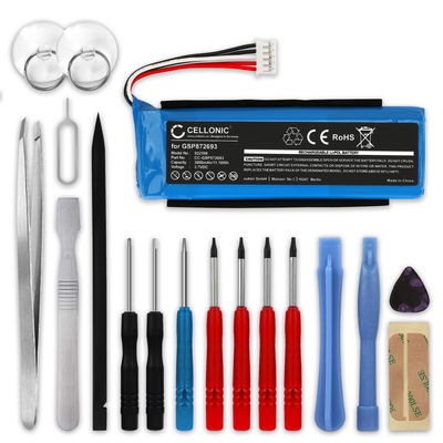 1x Akku JBL Flip 3 kaiuttimeen - 3.7V, 3000mAh + Työkalu tuotemerkiltä CELLONIC