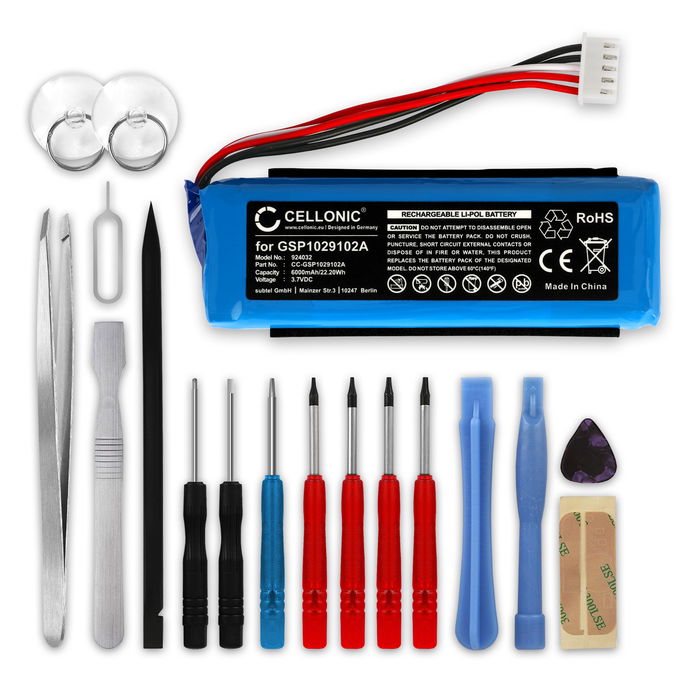 JBL Charge 3 (2016) akku + Työkalu tuotemerkiltä Cellonic