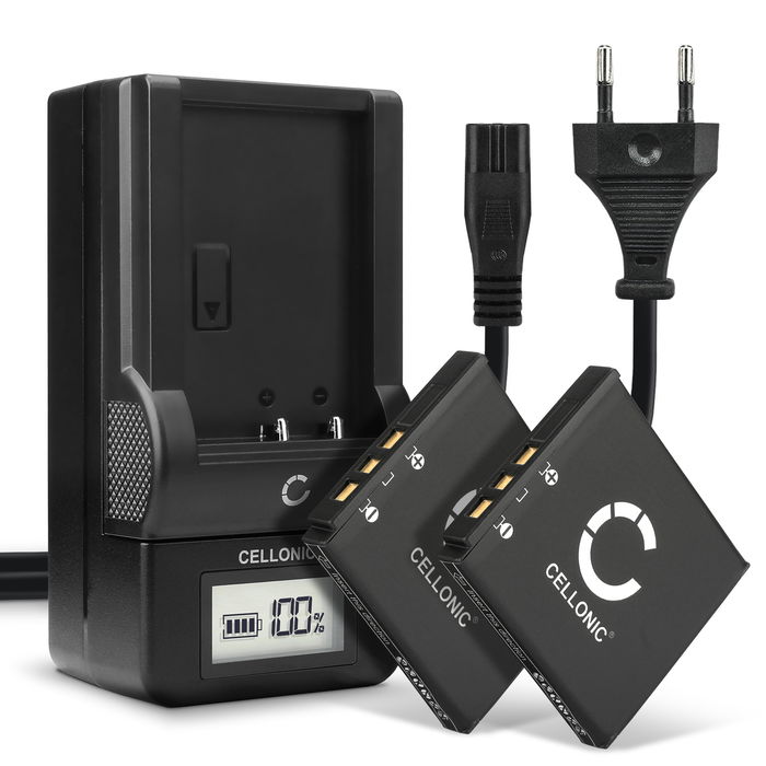 2x Akku + Laturi kameraan Kodak EasyShare M763, M753, M893 IS, M863, M853, Kodak KLIC-7001, M340, M320 - KLIC-7001 (700mAh, 3.7V) tuotemerkiltä CELLONIC