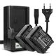 2x Akku BP-807 BP-809 BP-819 BP-827 (890 mAh, 7,4 V) + laturi