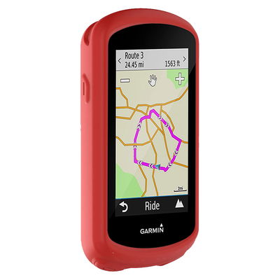 Silikonikotelo Garmin Edge 1030 / Edge 1030 Plus pyörätietokoneelle/navigaattorille - punainen suojus, subtel