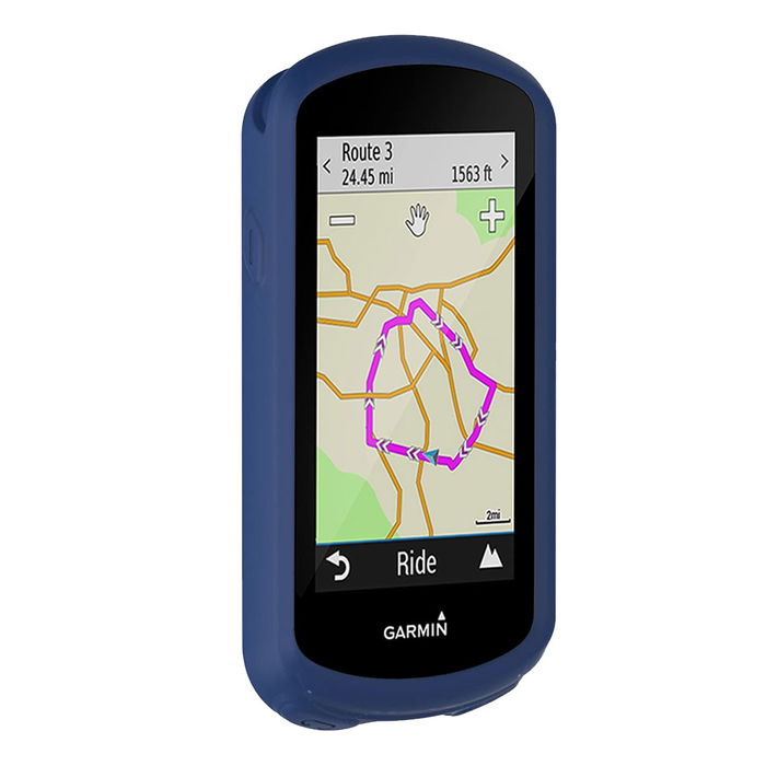 Silikonikotelo Garmin Edge 1030 / Edge 1030 Plus pyörätietokoneelle/navigaattorille - Sininen suojus, subtel