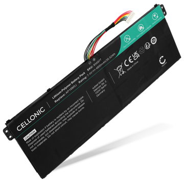 1x Akku tietokoneeseen Acer Aspire 3 A315 Series, 3 A315-41, 3 A315-41G, 1 A114, 3 A315, 3 A315-56, 3 A315-21, 1 A114-31, 3 A315-42, 3 A315-31, 3 A317-33, Acer AP16M5J, NX.GVWSA.002, KT.00205.004 - 7.4V 4800mAh tuotemerkiltä CELLONIC