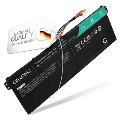 1x Akku tietokoneeseen Acer Aspire 3 A315 Series, 3 A315-41, 3 A315-41G, 1 A114, 3 A315, 3 A315-56, 3 A315-21, 1 A114-31, 3 A315-42, 3 A315-31, 3 A317-33, Acer AP16M5J, NX.GVWSA.002, KT.00205.004 - 7.4V 4800mAh tuotemerkiltä CELLONIC