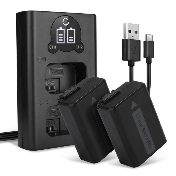 2x Sony ILCE-7S (Alpha 7S / α7S) akku + tuplalaturi, 1030mAh vaihtoakut tuotemerkiltä CELLONIC