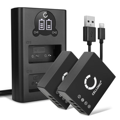 2x Akku + Tupla Laturi kameraan Fuji X100V, X100F, X-T1, X-M1, X-E1, X-T10, X-Pro1, X-A3, X-T2, FinePix HS30EXR, HS33EXR, NPW126 - NP-W126S NP-W126 (1140mAh, 7.4V) tuotemerkiltä CELLONIC