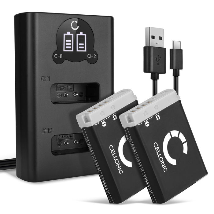 2x Canon PowerShot SX740 HS akku + tuplalaturi tuotemerkiltä CELLONIC