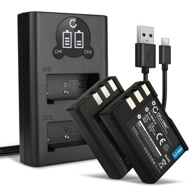 2x Akku + Tupla Laturi kameraan Nikon D3000 D5000 D60 D40 D40x EN-EL9 MH-23 - EN-EL9 (1000mAh, 7.4V) tuotemerkiltä CELLONIC