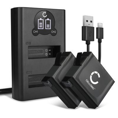 2x Akku + Tupla Laturi kameraan GoPro Hero 4, Hero 4 Plus, Black, Silver, AHDBT-401 - AHDBT-401 335-06532-000 (1160mAh, 3.8V) tuotemerkiltä CELLONIC