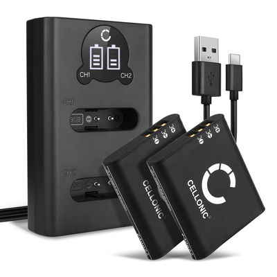 2x Akku + Tupla Laturi kameraan Olympus Tough TG Tracker, Stylus XZ-2, SH-50, SH-60, TOUGH TG-3, TOUGH TG-2, Li-90B, Li-92B - Li-90B Li-92B (1100mAh, 3.6V) tuotemerkiltä CELLONIC