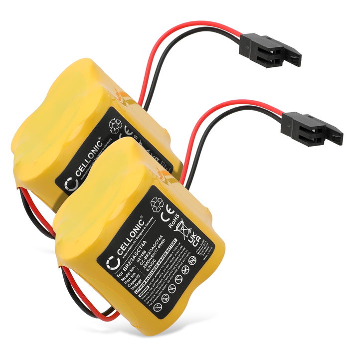 2x Akku tuotteeseen Panasonic A98L-0031-0025, BR-2/3AGCT4A, Allen-Bradley SLC-500, MicroLogix 1400, MicroLogix 1500 - A98L00310025, BR2/3AGCT4A, 2900mAh, 6.0V vara-akku