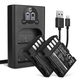 2x Akku DMW-BLF19 DMW-BLF19E DMW-BLF19PP (1600 mAh, 7,4 V) + kaksoislaturi