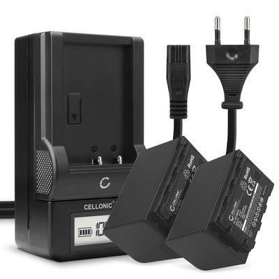 2x akku + Laturi kameraan Panasonic HC-X1000, HC-X1500, HC-MDH3, AG-AC8, HC-X2000 - 4400mAh vaihtoakku VW-VBD58 CGA-D54, AG-BRD50