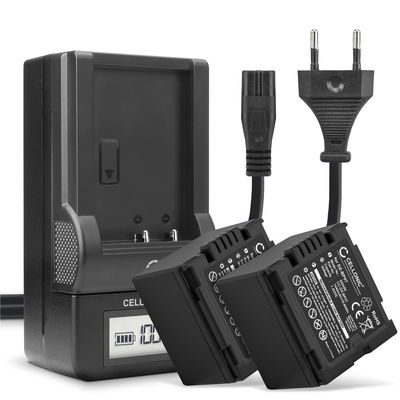 2x Akku + Laturi kameraan Panasonic NV-GS250, VDR-D250, NV-GS500, NV-GS320, CGA-DU21, CGA-DU06, CGA-DU12 - VW-VBD140 (1440mAh, 7.4V) tuotemerkiltä CELLONIC