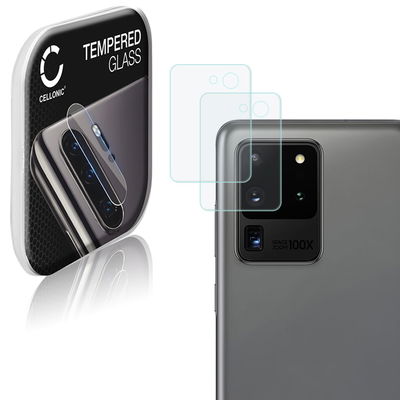 2x Panssarilasi puhelimeen Samsung Galaxy S20 Ultra (SM-G988) - suojaa älypuhelimen kameran linssiä, 9H, 0,33mm, Full Glue, Musta, subtel