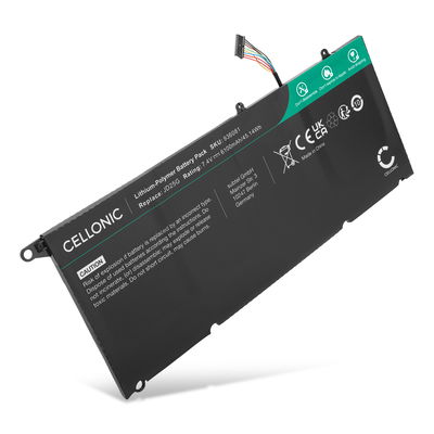 Akku Dell XPS 13 9350, XPS 13 9343, XPS 13D-9343, 90V7W, JD25G, JHXPY, 0N7T6 7.4V 6100mAh tuotemerkiltä CELLONIC