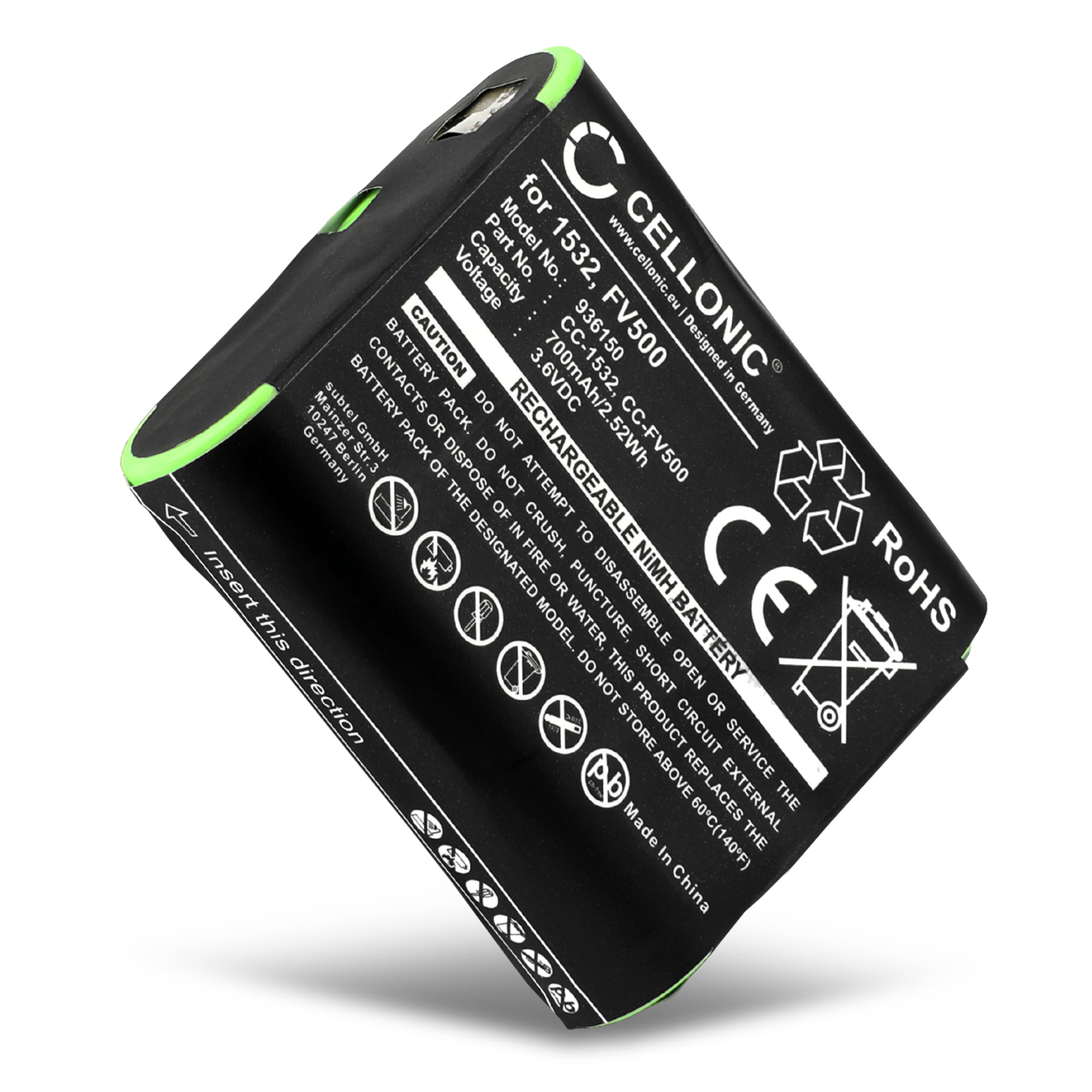 Batteria 700mAh NiMH Per Motorola TalkAbout T8500, T5522, T5710 – 3.6V, Ricambio Compatibile, Nera, Per Ricetrasmettitori