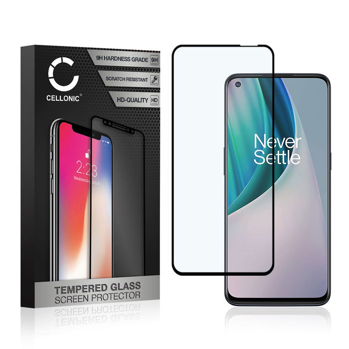 OnePlus Nord N10 5G näytönsuojalasi, karkaistu 9H lasikalvo 3D Full Cover valmistajalta CELLONIC