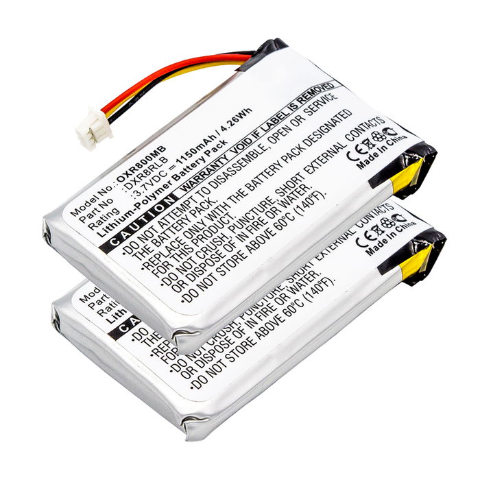2x DXR8RLB Battery for Infant Optics DXR-8, Luvion Grand Elite 2 Baby Monitor / Phone / Camera Battery Replacement - 1150mAh