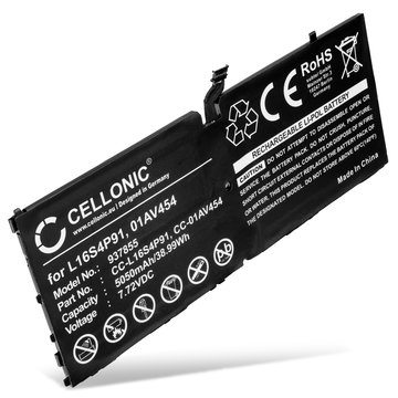 Akku tablettiin Lenovo Thinkpad X1 Tablet 3rd Gen - 5050mAh, L16S4P91, L16L4P91, 5B10W13919 vaihtoakku