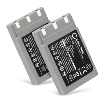 2x Akku kameraan Konica Minolta DiMAGE G500 G600, Digital Revio KD-500Z KD-420Z KD-400Z - NP-500 NP-600 DR-LB4 (850mAh, 3.7V) tuotemerkiltä CELLONIC