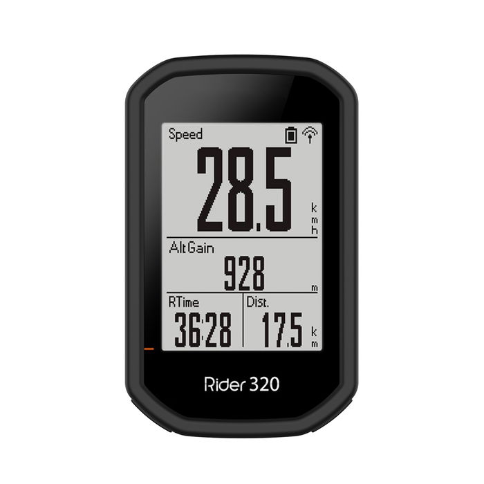 Silikonikotelo Bryton Rider 420, Rider 320, Rider 430 pyörätietokoneelle/navigaattorille - Musta suojus, subtel