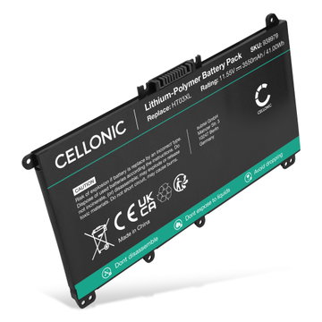 Akku tietokoneeseen HP Pavilion 15, 250 G7, 255 G7, HT03XL, ht03041xl, L11119-855 - 11.55v 3400mAh tuotemerkiltä CELLONIC