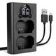 Kaksoislaturi + USB-kaapeli
