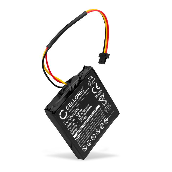 Akku navigaattoriin TomTom Go 400 - 700mAh, 3.7V, 4FB40, ICP523436 vaihtoakku GPS-laitteeseen