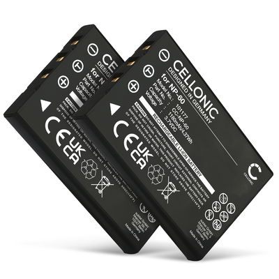 2x Akku kameraan Samsung Digimax V700, Digimax V800, Digimax U-CA 3, Samsung SLB-1137/SLB-1037 - SLB-1037 SLB-1137 (1180mAh, 3.7V) tuotemerkiltä CELLONIC