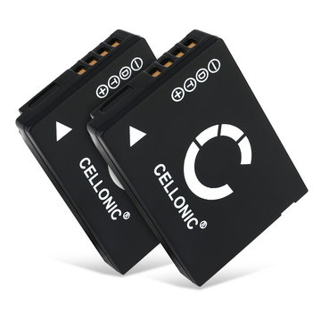 2x Akku kameraan Leica V-LUX 20, V-LUX 30, 18701, 18702 - BP-DC7 (890mAh, 3.7V) tuotemerkiltä CELLONIC