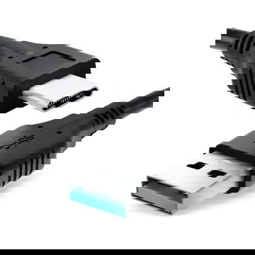 USB-johto kännykkään Umidigi Bison (2020), Bison (2021), Bison GT, Bison Pro - USB C Type C, 3A, 1m latausjohto. Musta PVC datakaapeli