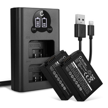 2x Akku + Tupla Laturi kameraan Nikon Z fc, Z 50, Z 30, ENEL25, VFB12502, MH32 - EN-EL25, VFB12502 (1280mAh, 7.6V) tuotemerkiltä CELLONIC
