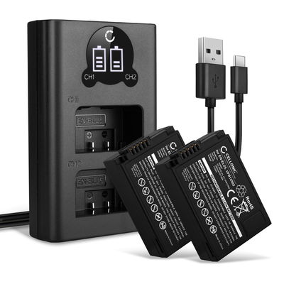 2x Akku + Tupla Laturi kameraan Nikon Z fc, Z 50, Z 30, ENEL25, VFB12502, MH32 - EN-EL25, VFB12502 (1280mAh, 7.6V) tuotemerkiltä CELLONIC