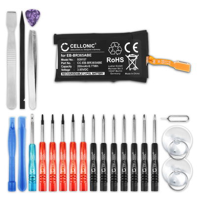 Akku älykelloon Samsung Gear Fit 2 Pro (SM-R365) - 200mAh, 3.85V, EB-BR365ABE vaihtoakku + Työkalu