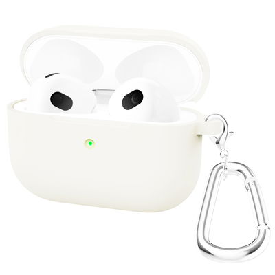 Laukku varten Apple AirPods 3 - Silikoni, Valkoinen Tasku Kännykän Kotelo