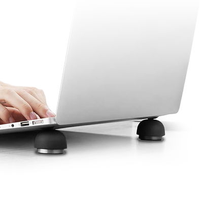 Kannettavan tukijalat kaikille kannettaville tietokoneille, magneetit, musta Silikoni