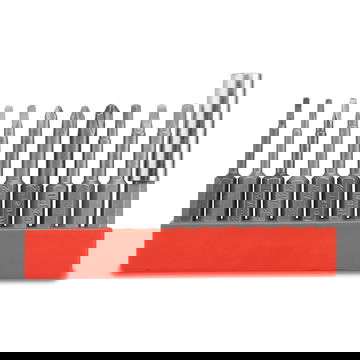 12-osainen ruuvauskärkisarja, magneettinen, S2 teräs, 50 mm, kolmio-, neliö- ja Y-kärjet