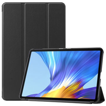 Tabletin suojakotelo Huawei MatePad 10.4 (BAH3-AL00) (BAH3-PW0) (BAH3-AL00) tukijalalla - Musta Tekonahka, taitettava tablettikotelo