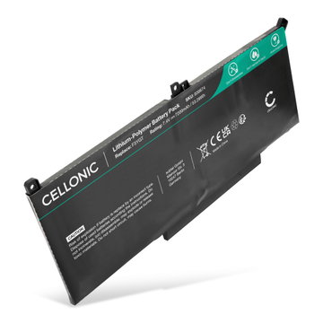 Akku tietokoneeseen Dell Latitude 14 7490, 7480, Latitude 13 7390, 7380, Latitude 12 7290, 7000, E7480, F3YGT - 7.4V 7200mAh tuotemerkiltä CELLONIC