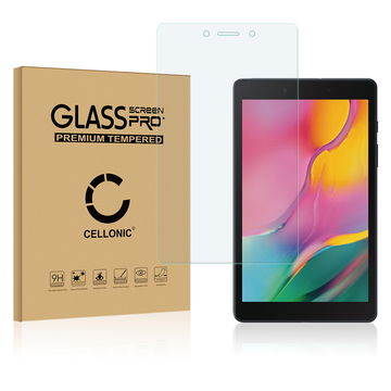 Näytönsuojalasi tablettiin Samsung Galaxy Tab A 8.0 (2019) SM-T290 - 2.5D, 9H, 0,33mm, Full Glue, Läpinäkyvä, CELLONIC