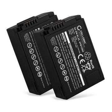 2x Akku kameraan Nikon Z fc, Nikon Z 50, Nikon Z 30 - EN-EL25, VFB12502 (1280mAh, 7.6V) tuotemerkiltä CELLONIC