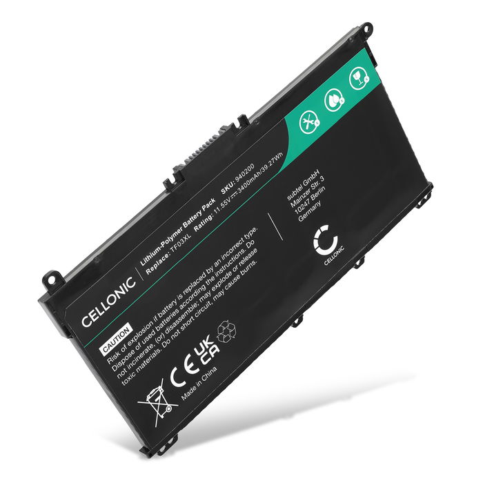 Akku läppäriin HP 920046-541, vaihtoakun kapasiteetti on 3400mAh, laadukas, pitkäikäinen ja turvallinen